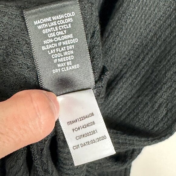 NWT Torrid Black Waffle Crew Neck Long Sleeve Raglan Top Size 1X Thermal Knit - Picture 11 of 14